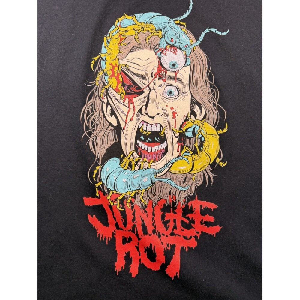 Savage Rot Horror T Shirt 2XL Gildan Graphic Gore Halloween Scorpion Black